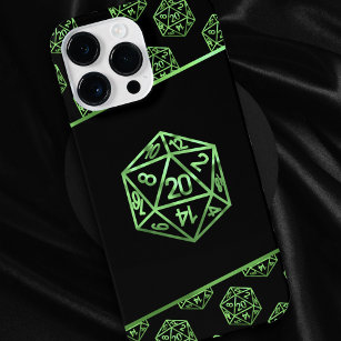 RPG Green Pattern   Fantasy Tabletop PnP Dice iPhone 14 Pro Max Case