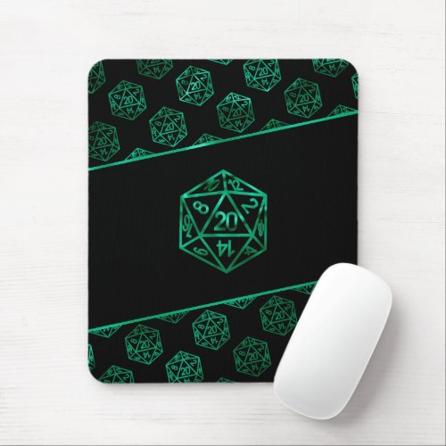RPG Green Pattern  Fantasy Tabletop PnP Dice Mouse Pad