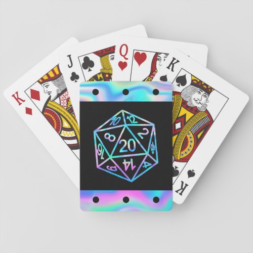 RPG Holo Dice  Retro Fantasy Tabletop PnP Gamer Playing Cards