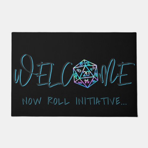 RPG Holo Dice  Retro PnP Roll Initiative Welcome Doormat