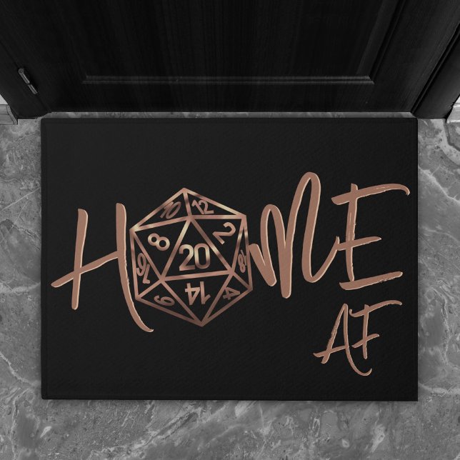 RPG Home AF | Copper Fantasy Tabletop Gamer Dice Doormat (Creator Uploaded)