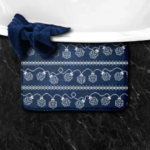RPG Lights Blue   Fantasy Tabletop Gamer Dice Bath Mat
