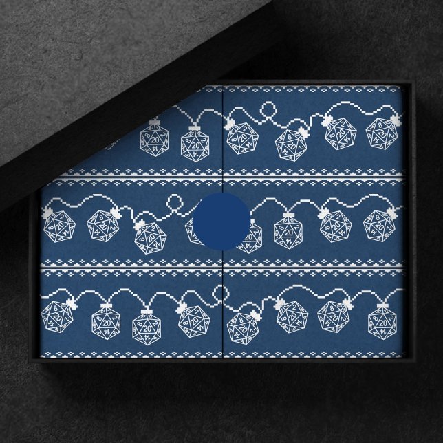 RPG Lights Blue | Fantasy Tabletop Gamer Dice Tissue Paper (Creator Uploaded)