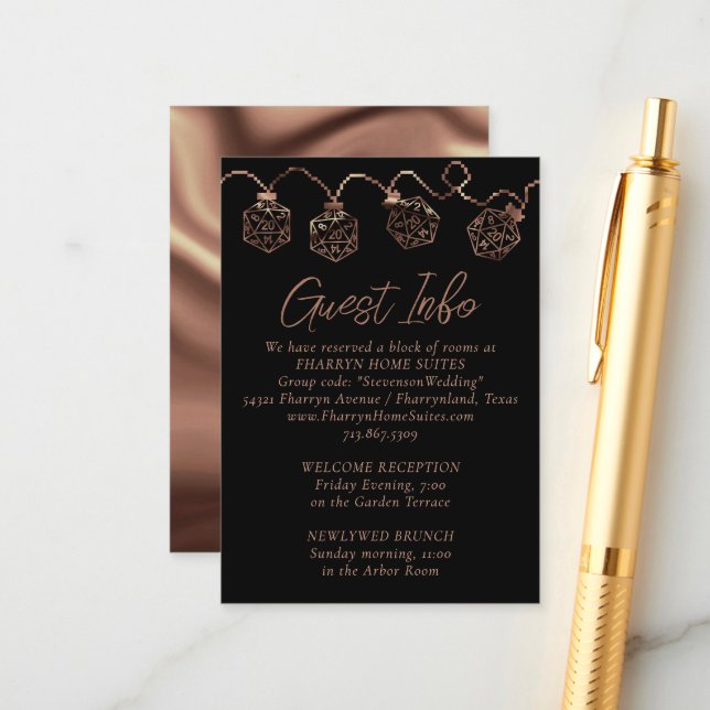 RPG Lights | Copper Fantasy Tabletop Gamer Detail Enclosure Card (Front/Back In Situ)