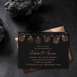 RPG Lights Copper Fantasy Tabletop Gamer Dice Invitation