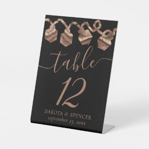 RPG Lights   Copper Fantasy Tabletop Gamer Dice Pedestal Sign