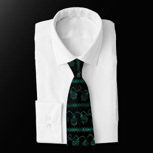 RPG Lights   Emerald Fantasy Tabletop Gamer Dice Neck Tie