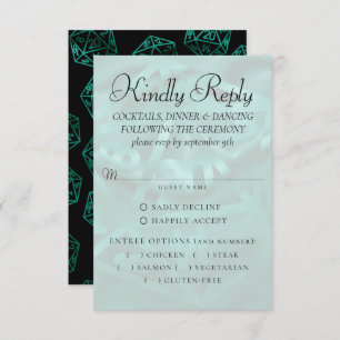 RPG Lights   Emerald Fantasy Tabletop Gamer Entree RSVP Card