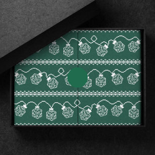 RPG Lights Green Fantasy Tabletop Gamer Dice Tissue Paper