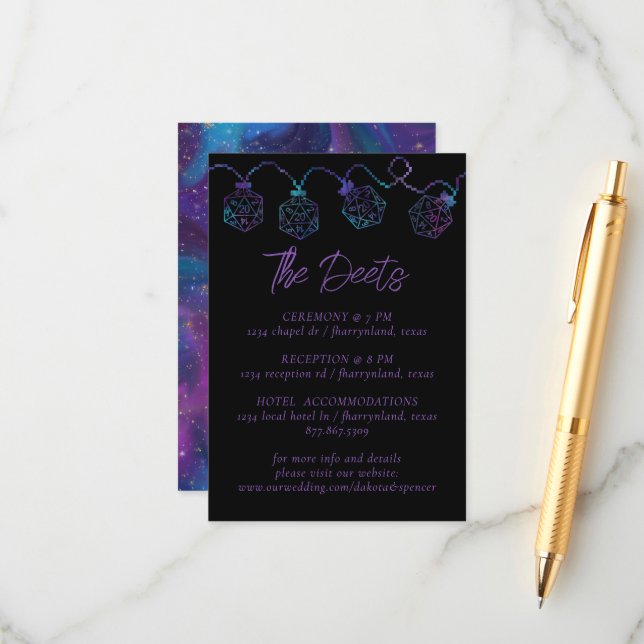 RPG Lights | Nebula Fantasy Tabletop Gamer Detail Enclosure Card (Front/Back In Situ)