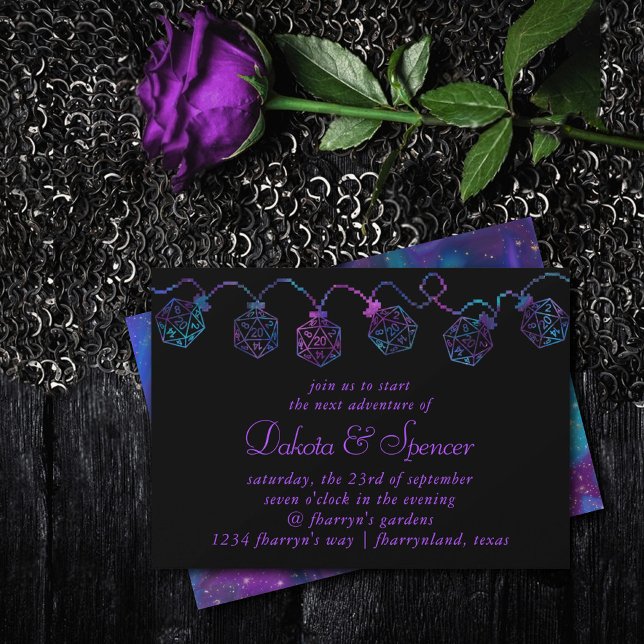 RPG Lights | Nebula Fantasy Tabletop Gamer Dice Invitation (Creator Uploaded)