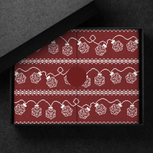 RPG Lights Red Fantasy Tabletop Retro Gamer Dice Tissue Paper