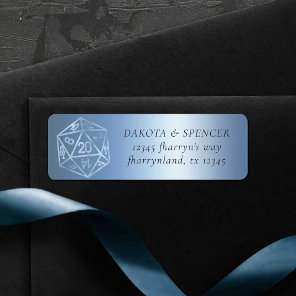 RPG Luxe | Blue Fantasy Tabletop Gamer Address Label