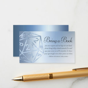 RPG Luxe   Blue Fantasy Tabletop Gamer Baby Book Enclosure Card