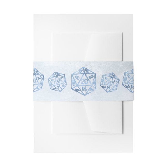 RPG Luxe | Blue Sheen Fantasy Tabletop Gamer Dice Invitation Belly Band (Front Example)