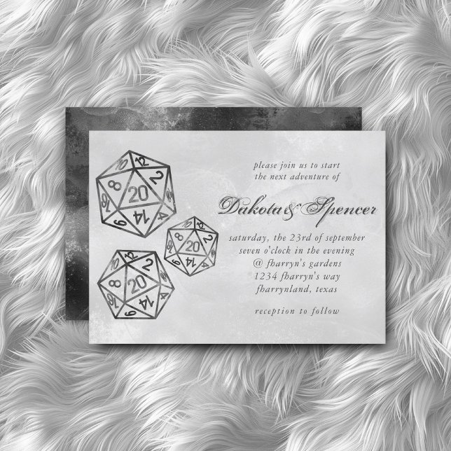 RPG Luxe | Fantasy Smoke Tabletop Retro Gamer Dice Invitation (Creator Uploaded)