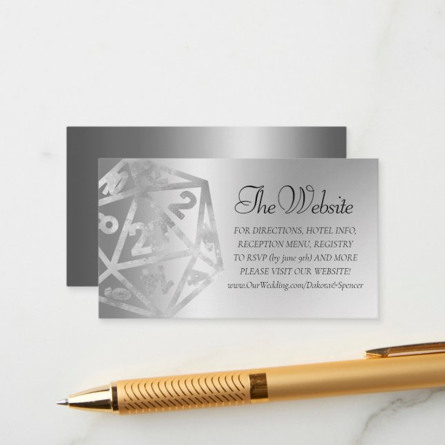 RPG Luxe | Fantasy Tabletop Gamer Event Website Enclosure Card (Front/Back In Situ)