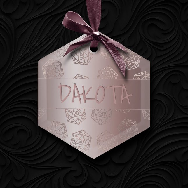 RPG Luxe | Mauve Fantasy Tabletop Gamer Custom Ceramic Ornament (Creator Uploaded)