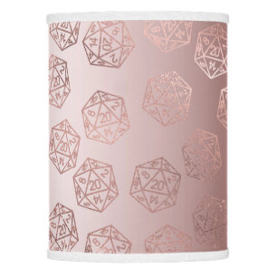 RPG Luxe   Mauve Sheen Fantasy Tabletop Gamer Dice Lamp Shade