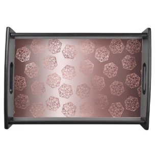 RPG Luxe Mauve Sheen Fantasy Tabletop Gamer Dice Serving Tray