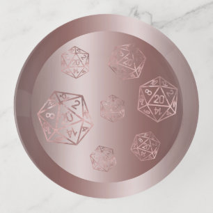 RPG Luxe   Mauve Sheen Fantasy Tabletop Gamer Dice Trinket Tray