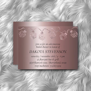 RPG Luxe Mauve Sheen Tabletop Gamer Dice Lights Invitation