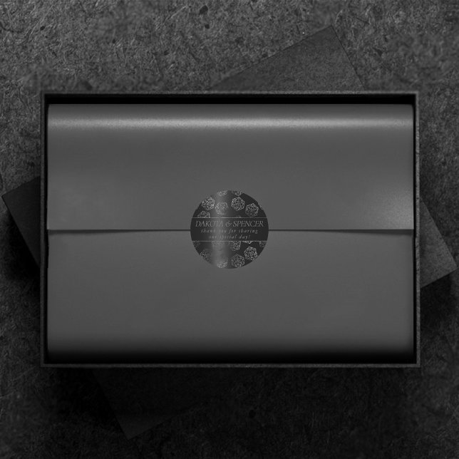 RPG Luxe | Onyx Fantasy Tabletop Gamer Dice Custom Classic Round Sticker (Creator Uploaded)