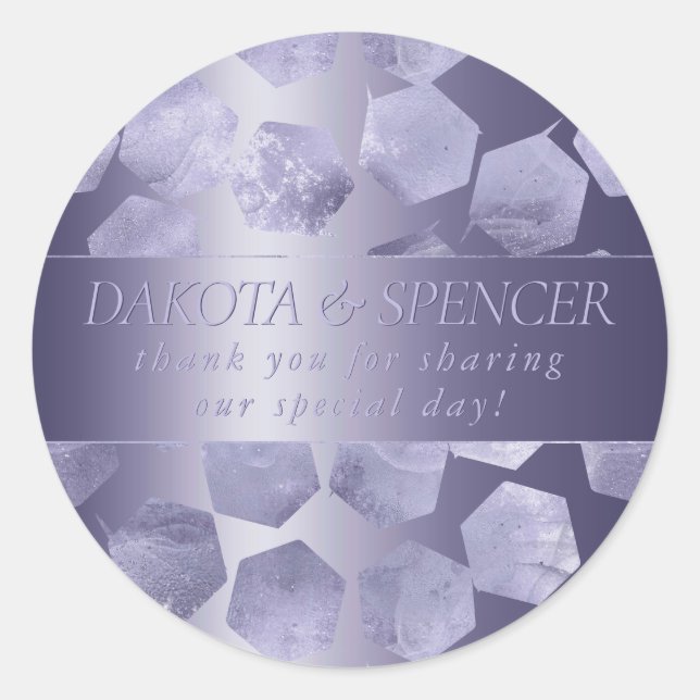 RPG Luxe | Purple Fantasy Tabletop Gamer Custom Classic Round Sticker (Front)