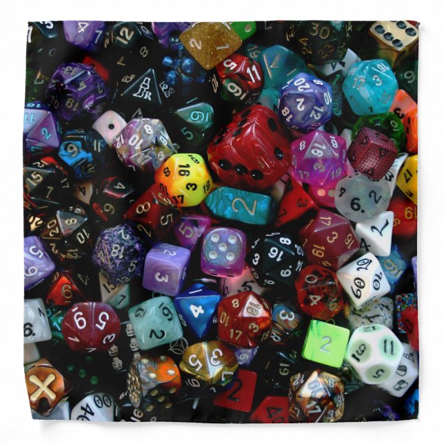 RPG Multi-sided Dice Bandana (Front)