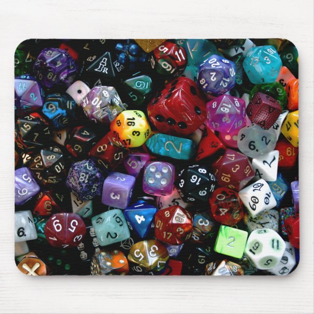 RPG Multi-sided Dice Mouse Pad (Front)