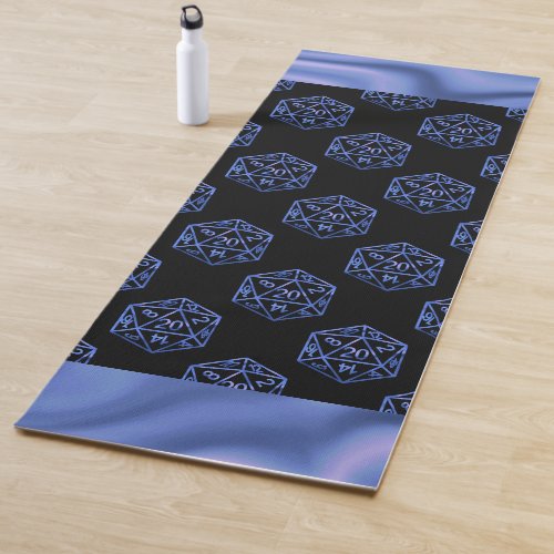 RPG Pattern  Blue PnP Tabletop Role Player Dice Yoga Mat