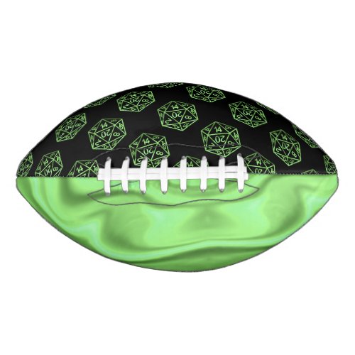 RPG Pattern  Green PnP Role Player Tabletop Dice Football