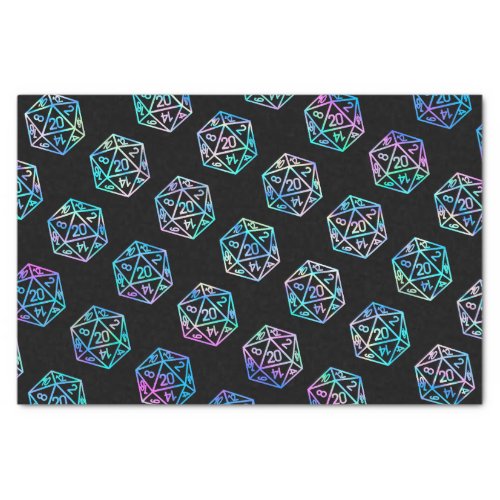 RPG Pattern  Holo Retro PnP Tabletop Gamer Dice Tissue Paper