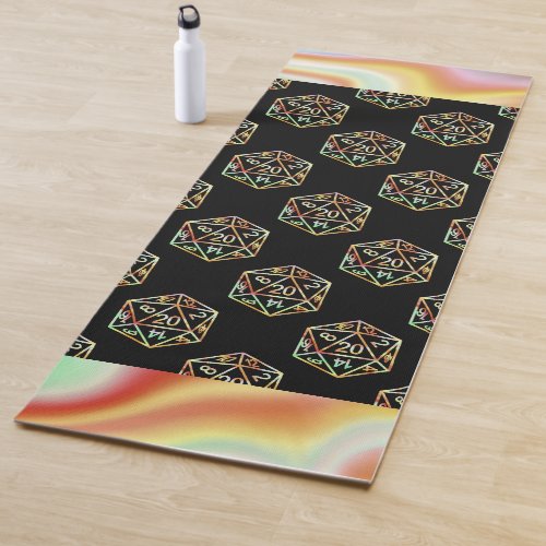 RPG Pattern  Orange Fantasy Tabletop Roleplayer Yoga Mat