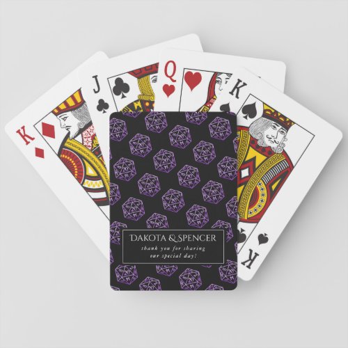 RPG Pattern  Purple Fantasy Role Player Thank You Playing Cards
