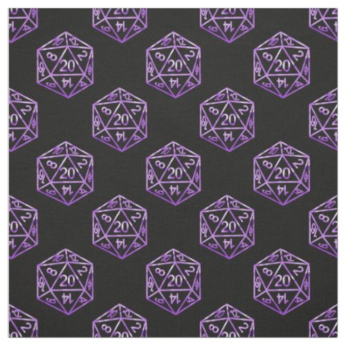 RPG Purple Pattern  PnP Tabletop Role Player Dice Fabric