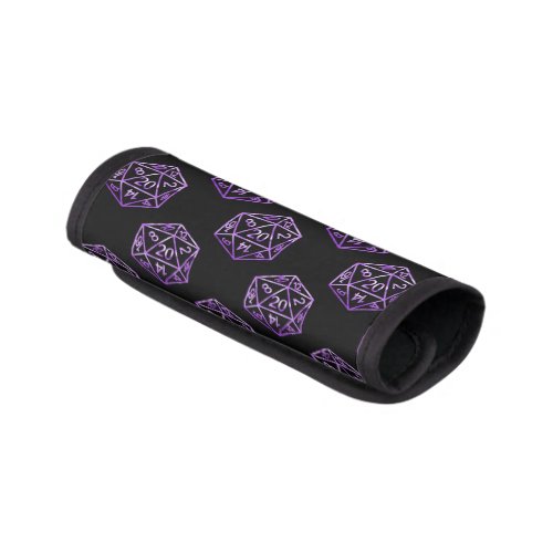 RPG Purple Pattern  PnP Tabletop Role Player Dice Luggage Handle Wrap