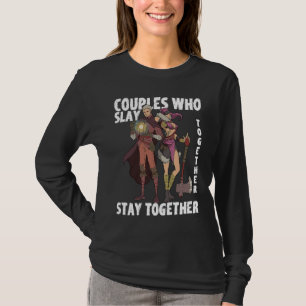 RPG Role Play  Idea Valentine's Day Gamer Couple C T-Shirt