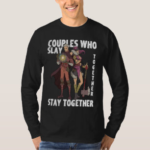 RPG Role Play  Idea Valentine's Day Gamer Couple C T-Shirt