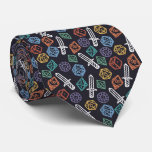 Rpg Role Playing Game Dice Gamer Pattern Neck Tie at Zazzle