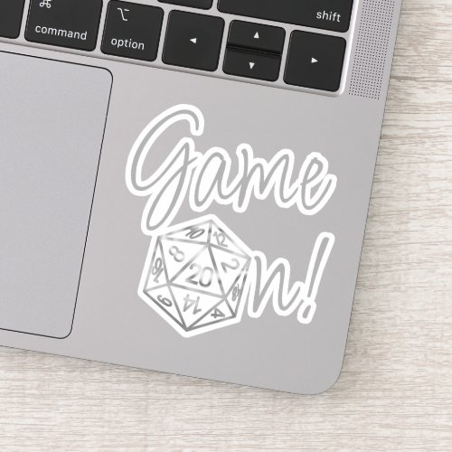 RPG Silver Game On  PNP Tabletop Role Player Dice Sticker