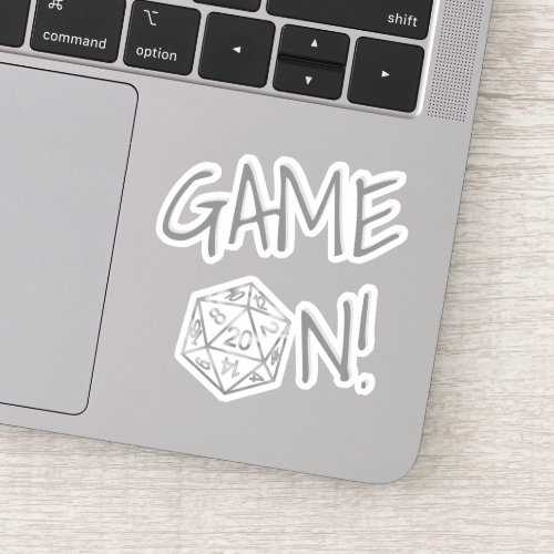 RPG Silver Game On  PNP Tabletop Role Player Dice Sticker