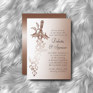 RPG Sword Luxe Copper Fantasy Tabletop PnP Gamer Invitation
