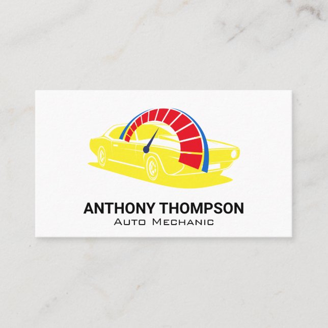 RPM Car Gauge | Auto Business Card (Front)