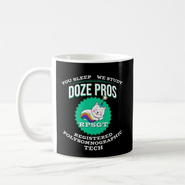RPSGT Kawaii Caticorn Doze PolySomnoGraphic Tech Coffee Mug (Left)