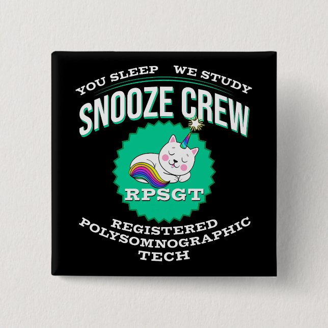 RPSGT Kawaii Unikitty Snooze PolySomnoGraphic Tech Button (Front)