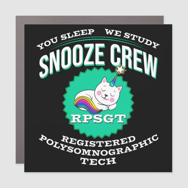 RPSGT Kawaii Unikitty Snooze PolySomnoGraphic Tech Car Magnet (Front)