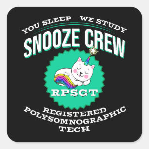 RPSGT Kawaii Unikitty Snooze PolySomnoGraphic Tech Square Sticker