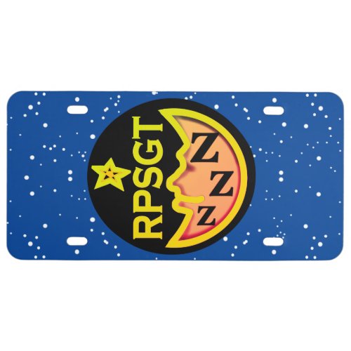 RPSGT Sleep Lab night sky License Plate