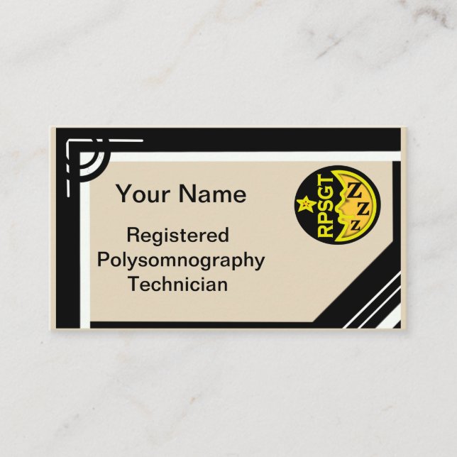 RPSGT SLEEP POLYSOMNOGRAPHY by Slipperywindow Business Card (Front)
